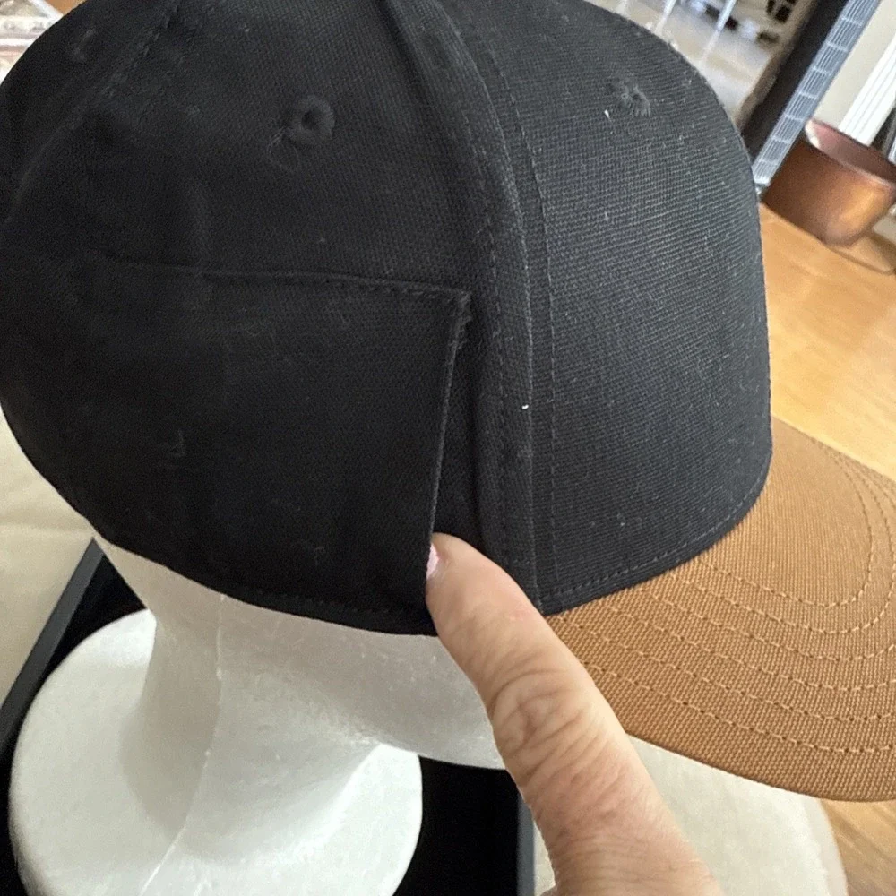 George Pocket Hat, Strapback Hat Black‎ Adjustable 6 Panel Structured NWT 4670